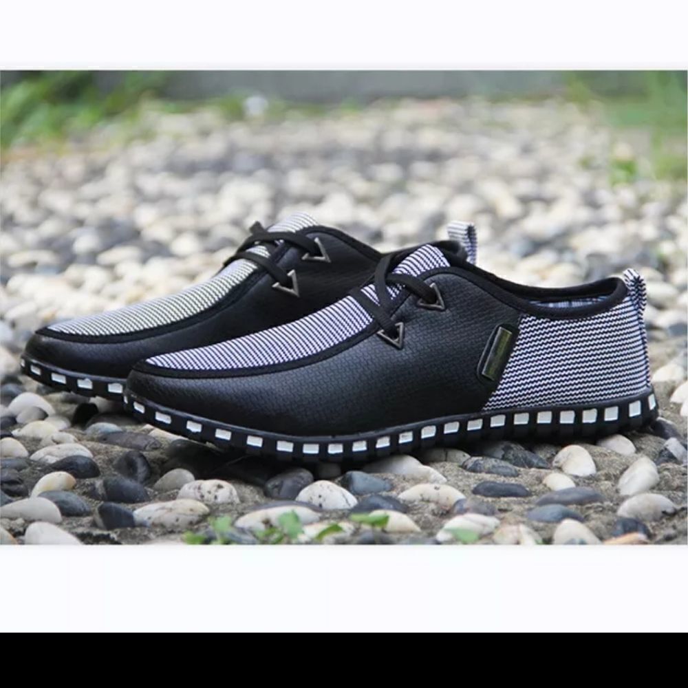 Men's fashion sneakers Men's Casual Shoes Loafers Slip-On Black